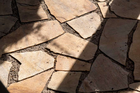 Old floor covered with Mineira Stone found in Brazil State of Minas Geraisの写真素材