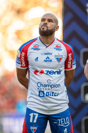 Rio, Brazil - June 05, 2022: Ze Welison player in match between Flamengo vs Fortaleza by 9th round of Brazilian Championship in Maracana Stadiumのeditorial素材
