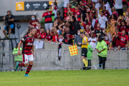 Rio, Brazil - June 05, 2022: Everton Ribeiro player in match between Flamengo vs Fortaleza by 9th round of Brazilian Championship in Maracana Stadiumのeditorial素材