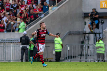 Rio, Brazil - June 05, 2022: Everton Ribeiro player in match between Flamengo vs Fortaleza by 9th round of Brazilian Championship in Maracana Stadiumのeditorial素材