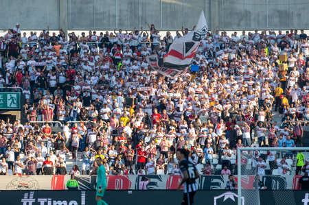 Rio, Brazil - June 16, 2022: Fans in match between Botafogo vs Sao Paulo by 12th round of Brazilian Championship in Nilton Santos Stadiumのeditorial素材