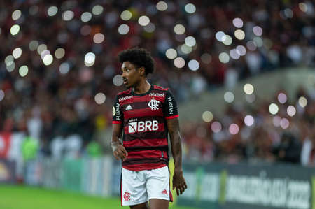 Rio, Brazil - June 15, 2022: Vitinho player in match between Flamengo vs Cuiaba by 11th round of Brazilian Championship in Maracana Stadiumのeditorial素材