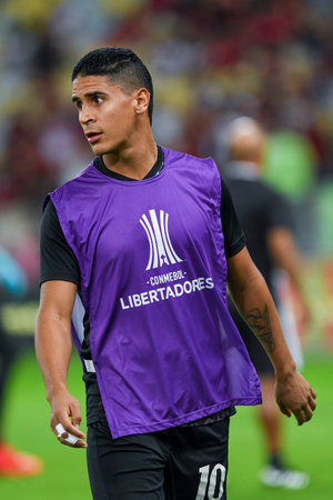 Rio, Brazil - July 06, 2022: Daniel Catano player in match between Flamengo (BRA) vs Tolima (ARG) by Libertadores Cup 2022, by round of groups, in Maracana Stadiumのeditorial素材