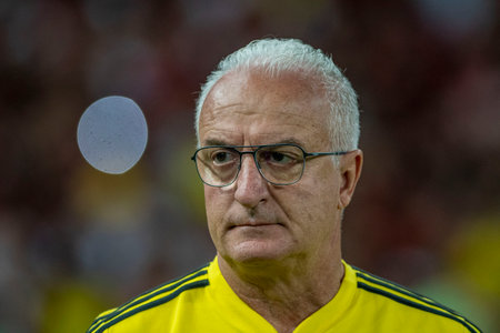 Rio, Brazil - July 27, 2022: Dorival Junior coach in match between Flamengo vs Athletico-PR by quarter finals round of Brazilian Cup in Maracana Stadiumのeditorial素材
