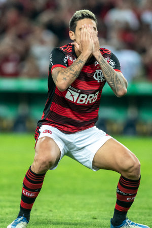 Rio, Brazil - July 27, 2022: Pedro player in match between Flamengo vs Athletico-PR by quarter finals round of Brazilian Cup in Maracana Stadiumのeditorial素材