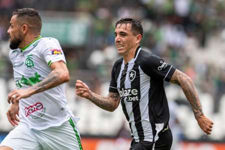 Rio, Brazil - august 20, 2022: match between Botafogo vs America MG 26th round Brazilian Championship, A serie, in Nilton Santos Stadiumのeditorial素材