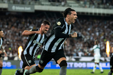 Rio, Brazil - September 17, 2022: Victor Cuesta player in match between Botafogo vs Coritiba by 17 round of Brazilian Championship in Nilton Santos Stadiumのeditorial素材