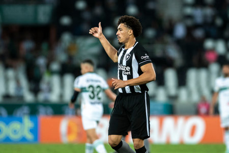 Rio, Brazil - September 17, 2022: Adryelson player in match between Botafogo vs Coritiba by 17 round of Brazilian Championship in Nilton Santos Stadiumのeditorial素材