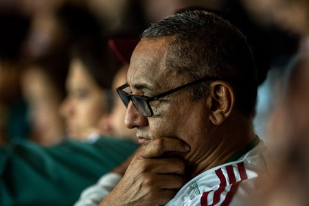 Rio, Brazil - September 28, 2022: Fans in match between Fluminense vs Juventude by 28 round of Brazilian Championship in Maracana Stadiumのeditorial素材
