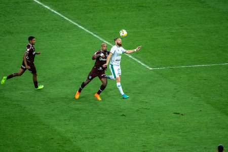 Rio, Brazil - September 28, 2022: Pita and Felipe Melo player in match between Fluminense vs Juventude by 28 round of Brazilian Championship in Maracana Stadiumのeditorial素材