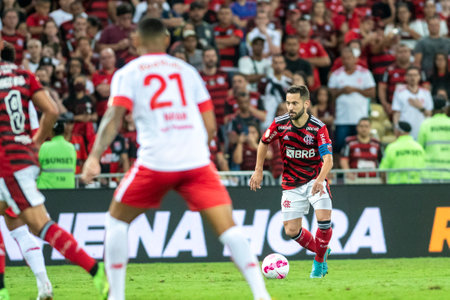 Rio, Brazil - October 01, 2022 - Everton Ribeiro player in match between Flamengo vs Bragantino by 29 round of Brazilian Championship in Maracana Stadiumのeditorial素材