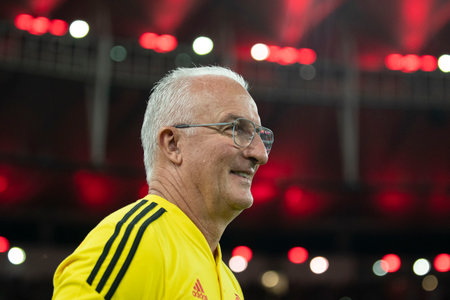 Rio, Brazil - October 01, 2022 - Dorival Junior coach in match between Flamengo vs Bragantino by 29 round of Brazilian Championship in Maracana Stadiumのeditorial素材