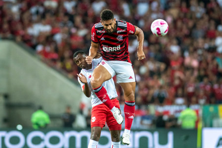 Rio, Brazil - October 01, 2022 - pablo player in match between Flamengo vs Bragantino by 29 round of Brazilian Championship in Maracana Stadiumのeditorial素材