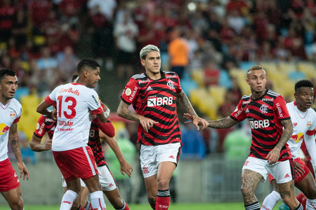 Rio, Brazil - October 01, 2022 - Pedro player in match between Flamengo vs Bragantino by 29 round of Brazilian Championship in Maracana Stadiumのeditorial素材