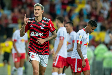 Rio, Brazil - October 01, 2022 - Pedro player in match between Flamengo vs Bragantino by 29 round of Brazilian Championship in Maracana Stadiumのeditorial素材