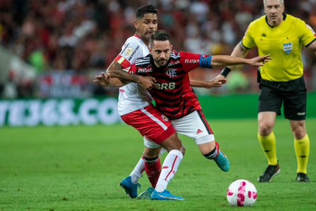 Rio, Brazil - October 01, 2022 - Everton Ribeiro player in match between Flamengo vs Bragantino by 29 round of Brazilian Championship in Maracana Stadiumのeditorial素材