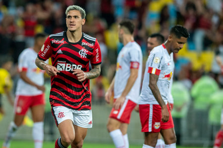 Rio, Brazil - October 01, 2022 - Pedro player in match between Flamengo vs Bragantino by 29 round of Brazilian Championship in Maracana Stadiumのeditorial素材