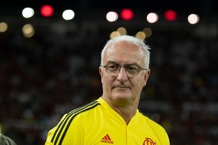 Rio, Brazil - October 01, 2022 - Dorival Junior coach in match between Flamengo vs Bragantino by 29 round of Brazilian Championship in Maracana Stadiumのeditorial素材