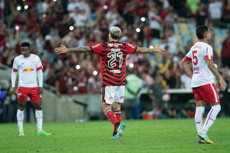 Rio, Brazil - October 01, 2022 - Pedro player in match between Flamengo vs Bragantino by 29 round of Brazilian Championship in Maracana Stadiumのeditorial素材