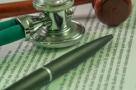 concept of medicine involving legislation in contracts and civil rights.の写真素材