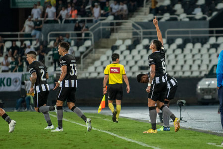 Rio, Brazil - October 03, 2022: Tiquinho Soares player in match between Bptafogo vs Palmeiras by 29 round of Brazilian Championship, in Maracana Stadiumのeditorial素材
