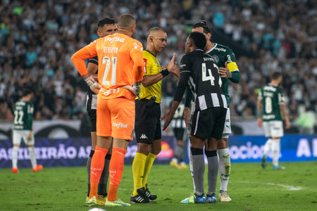 Rio, Brazil - October 03, 2022: Wilton Pereira Sampaio referee in match between Bptafogo vs Palmeiras by 29 round of Brazilian Championship, in Maracana Stadiumのeditorial素材