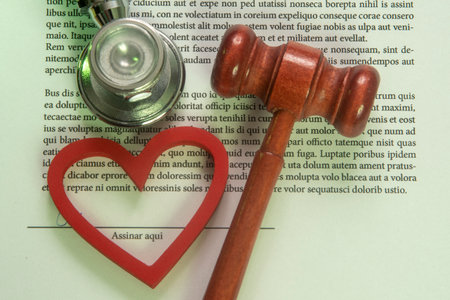 concept of medicine involving legislation in contracts and civil rights.の写真素材