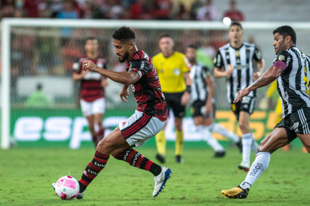 Rio, Brazil - October 15, 2022 - Pablo player in match between Flamengo vs Atletico MG by 32 round of Brazilian Championship, A serie in Maracana Stadiumのeditorial素材