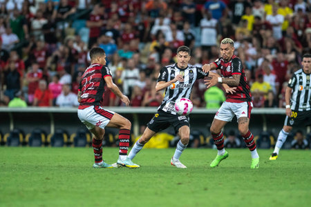 Rio, Brazil - October 15, 2022 - Nacho player in match between Flamengo vs Atletico MG by 32 round of Brazilian Championship, A serie in Maracana Stadiumのeditorial素材