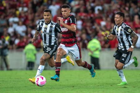 Rio, Brazil - October 15, 2022 - match between Flamengo vs Atletico MG by 32 round of Brazilian Championship, A serie in Maracana Stadiumのeditorial素材