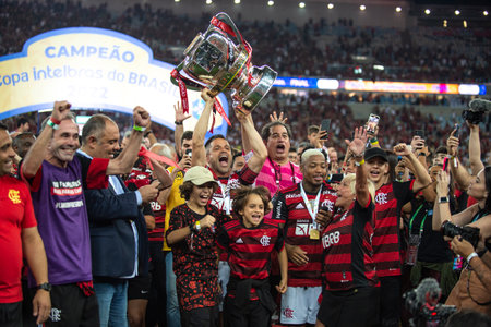 Rio, Brazil - October 19, 2022: Celebration in match between Flamengo vs Corinthians by second match of final round of Brazilian Cup in Maracana Stadiumのeditorial素材