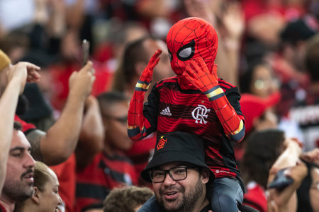 Rio, Brazil - October 19, 2022: Fans in match between Flamengo vs Corinthians by second match of final round of Brazilian Cup in Maracana Stadiumのeditorial素材
