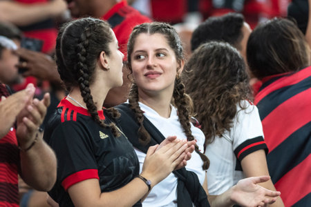 Rio, Brazil - October 19, 2022: Fans in match between Flamengo vs Corinthians by second match of final round of Brazilian Cup in Maracana Stadiumのeditorial素材