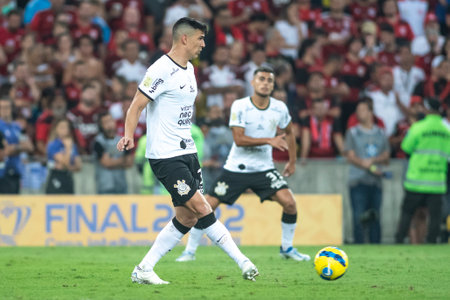 Rio, Brazil - October 19, 2022: Balbuena player in match between Flamengo vs Corinthians by second match of final round of Brazilian Cup in Maracana Stadiumのeditorial素材