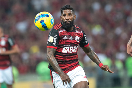 Rio, Brazil - October 19, 2022: Rodnei player in match between Flamengo vs Corinthians by second match of final round of Brazilian Cup in Maracana Stadiumのeditorial素材