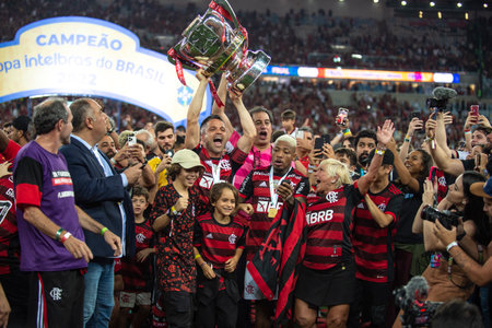 Rio, Brazil - October 19, 2022: Celebration in match between Flamengo vs Corinthians by second match of final round of Brazilian Cup in Maracana Stadiumのeditorial素材