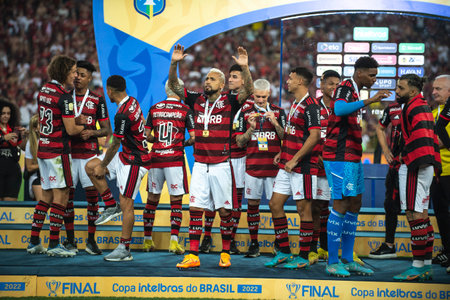 Rio, Brazil - October 19, 2022: match between Flamengo vs Corinthians by second match of final round of Brazilian Cup in Maracana Stadiumのeditorial素材
