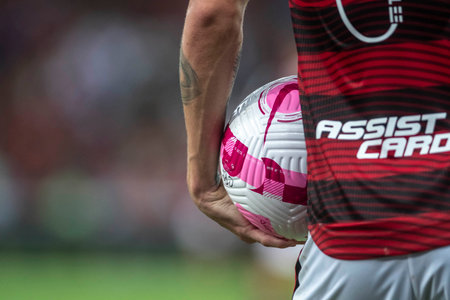 Rio, Brazil - October 15, 2022 - Ball in match between Flamengo vs Atletico MG by 32 round of Brazilian Championship, A serie in Maracana Stadiumのeditorial素材
