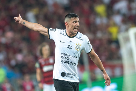 Rio, Brazil - October 19, 2022: Balbuena player in match between Flamengo vs Corinthians by second match of final round of Brazilian Cup in Maracana Stadiumのeditorial素材