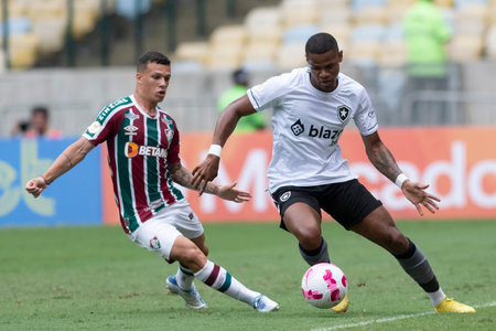 Rio, Brazil - October 23, 2022 - Junior Santos player in match between Fluminense vs Botafogo by 33 round of Brazilian Championship, A serie in Maracana Stadiumのeditorial素材