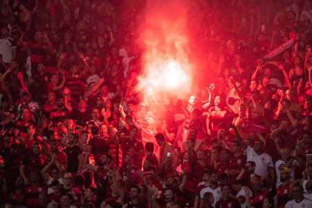Rio, Brazil - October 19, 2022: Fans in match between Flamengo vs Corinthians by second match of final round of Brazilian Cup in Maracana Stadiumのeditorial素材