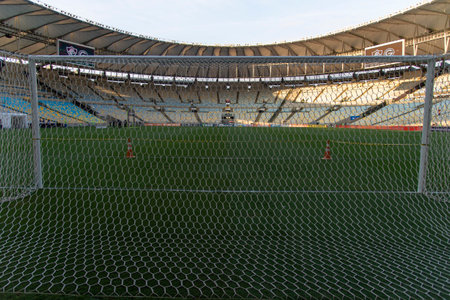 Rio, Brazil - november 09, 2022, Empty arena before match between Fluminense vs Goias by 37th round of Brazilian Championship, A serie in Maracana Stadiumのeditorial素材