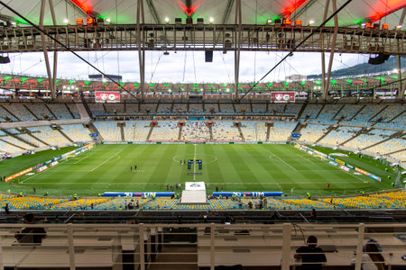 Rio, Brazil - november 09, 2022, Empty arena before match between Fluminense vs Goias by 37th round of Brazilian Championship, A serie in Maracana Stadiumのeditorial素材