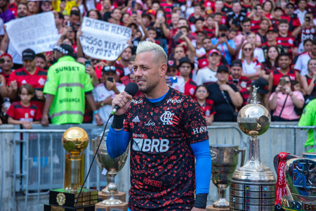 Rio, Brazil - november 12, 2022, Diego Alves makes his last for the Rio team player in match between Flamengo vs Avai by 38th round of Brazilian Championship, A serie in Maracana Stadiumのeditorial素材