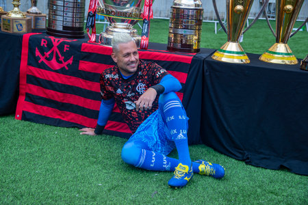 Rio, Brazil - november 12, 2022, Diego Alves makes his last for the Rio team player in match between Flamengo vs Avai by 38th round of Brazilian Championship, A serie in Maracana Stadiumのeditorial素材