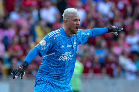 Rio, Brazil - november 12, 2022, Diego Alves player in match between Flamengo vs Avai by 38th round of Brazilian Championship, A serie in Maracana Stadiumのeditorial素材