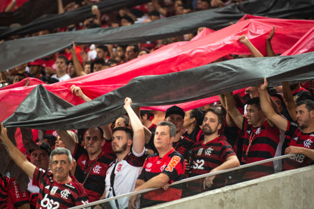 Rio, Brazil - October 19, 2022: Fans in match between Flamengo vs Corinthians by second match of final round of Brazilian Cup in Maracana Stadiumのeditorial素材