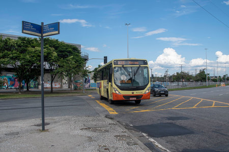 Rio, Brazil - January 03, 2023: signage and identification plate with the name of the street in the city of Rio de Janeiroのeditorial素材