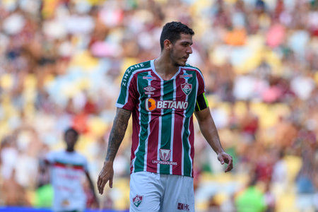 Rio, Brazil - February 25, 2023, Nino player in match between Fluminense vs Portuguesa-RJ by 08th round of Carioca Championship, in Maracana Stadiumのeditorial素材
