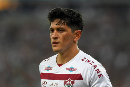 Rio, Brazil - April 12, 2023, German Cano player in match between Fluminense vs Paysandu by 3rd round of Brazilian Cup, in Maracana Stadiumのeditorial素材